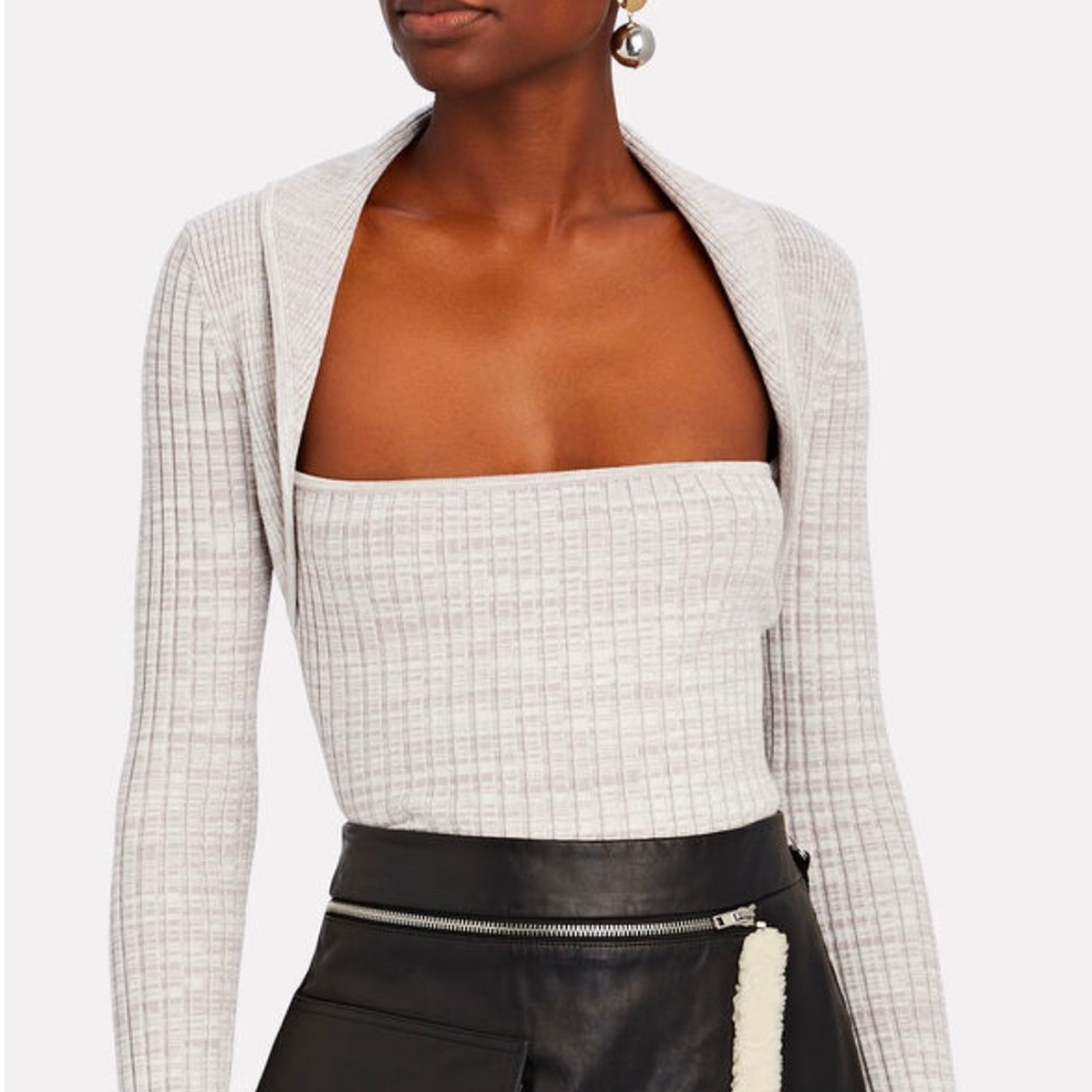 INTERMIX Raelyn Rib Knit Top